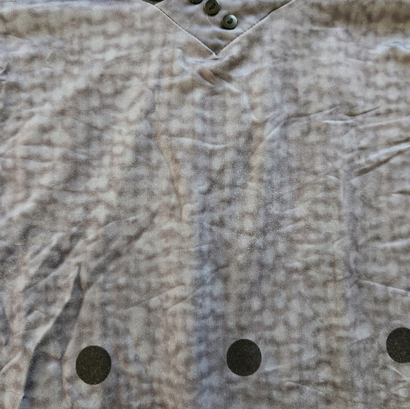 Azalea by Firmiana Plus Size Tunic Size 1X Gray Blue with polka-dots - Picture 2 of 4